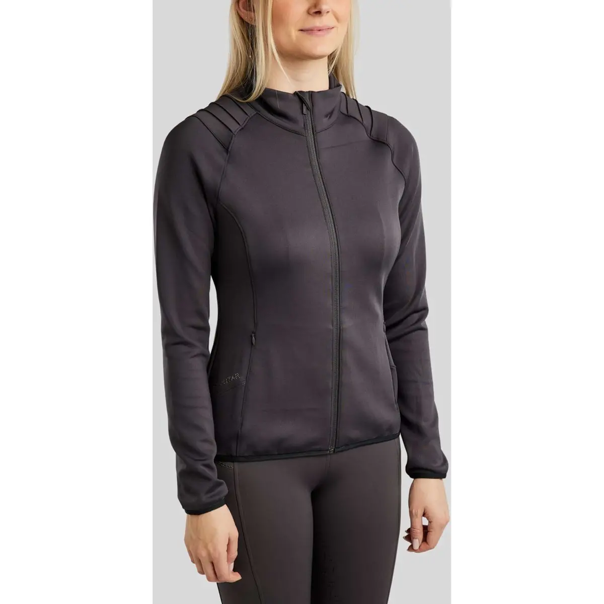 Montar Jack Mopearl Pintuck Gun Metal Crystals Slate Grey 1