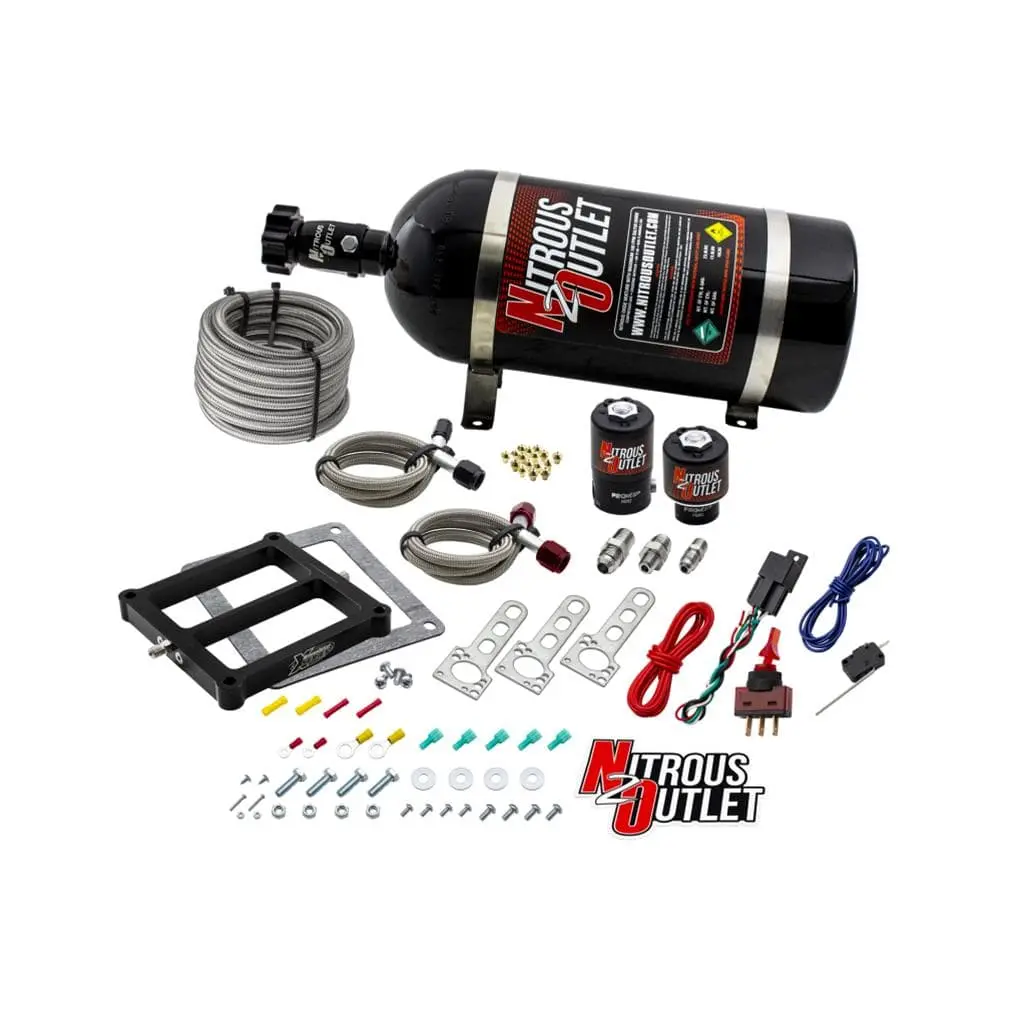 Nitrous Outlet Nitrous Oxide System – Progressive Plate Kit, 100Hp Base Capacity (00-10071-00) 1