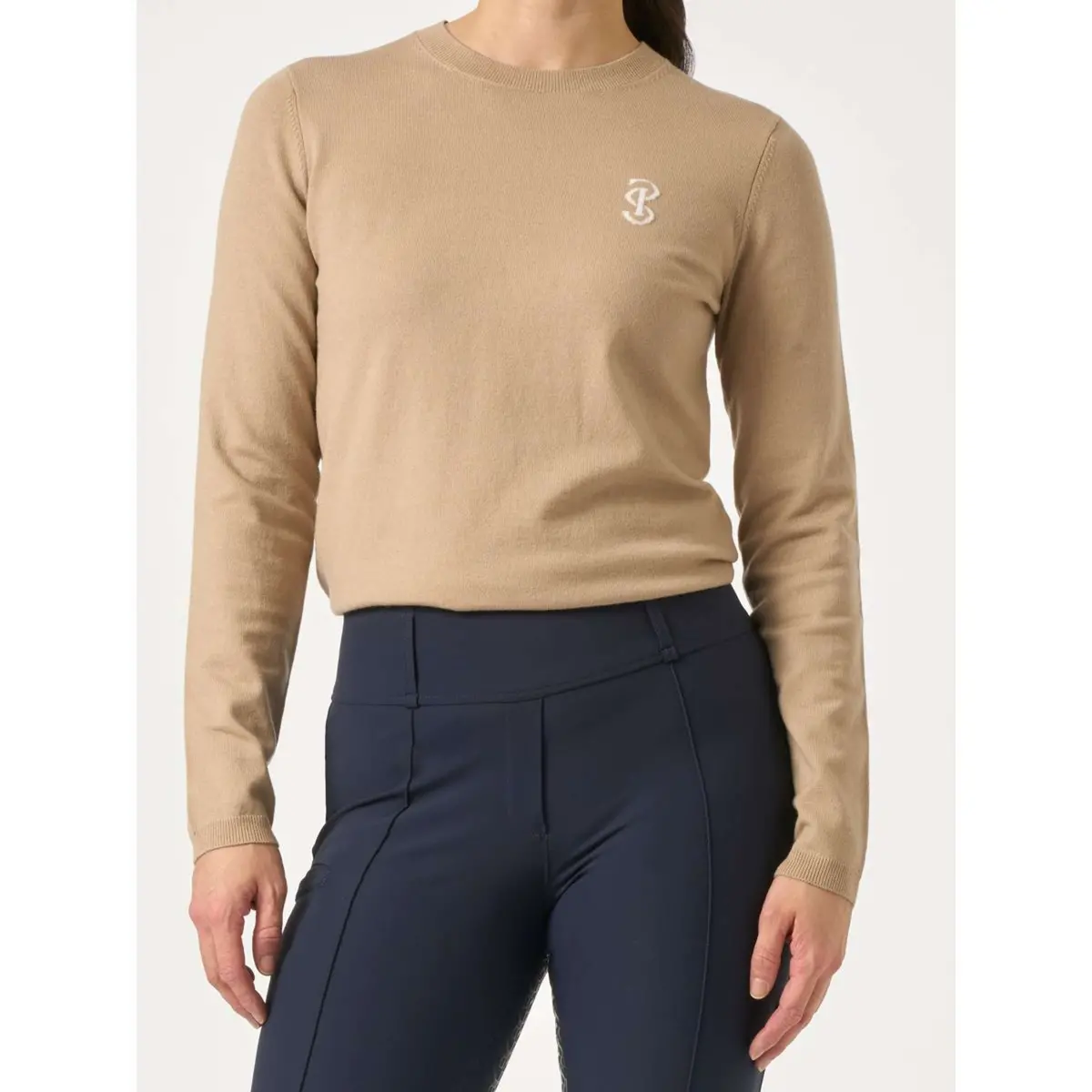 Ps Of Sweden Trui Ps Logo Desert Beige 1