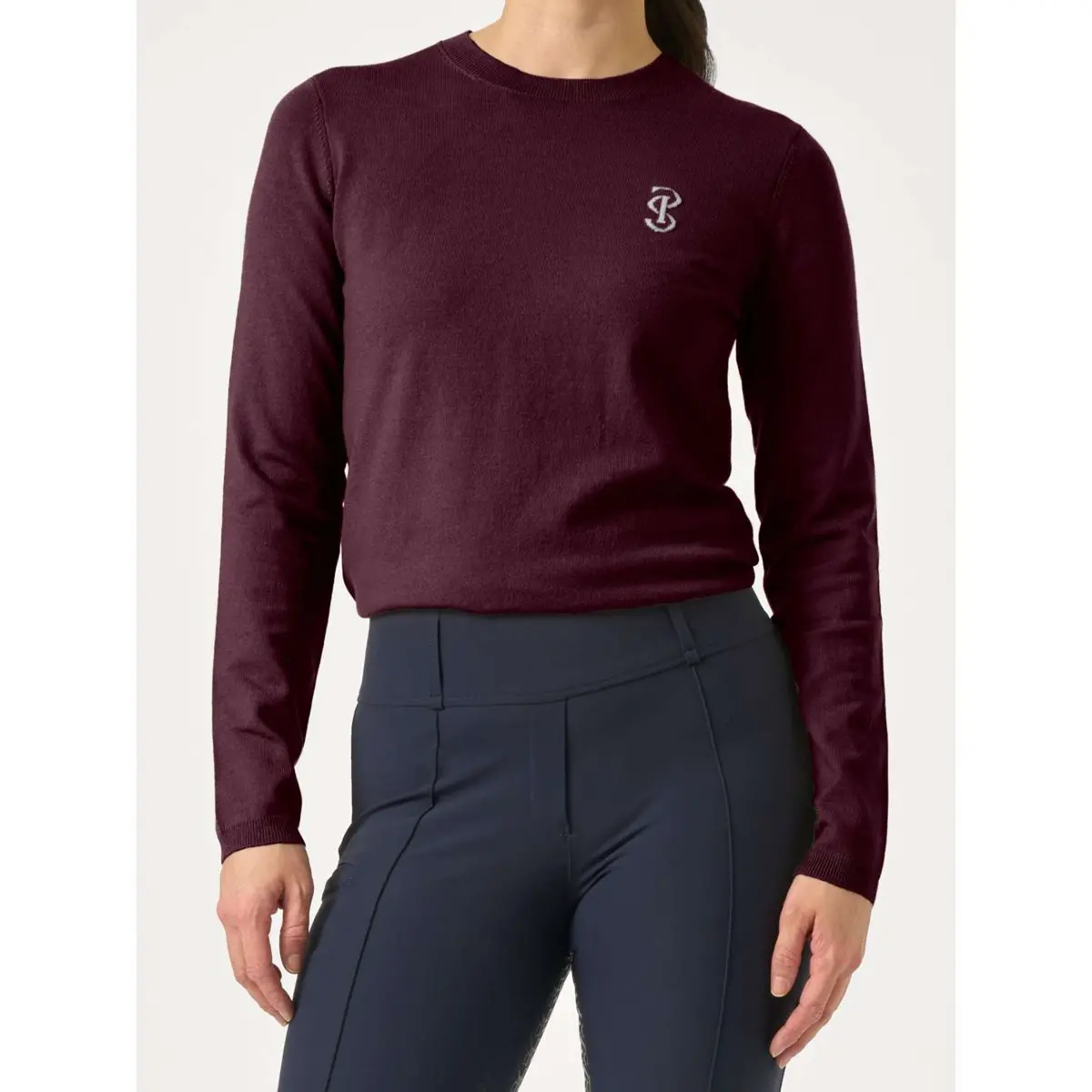 Ps Of Sweden Trui Ps Logo Plum 1