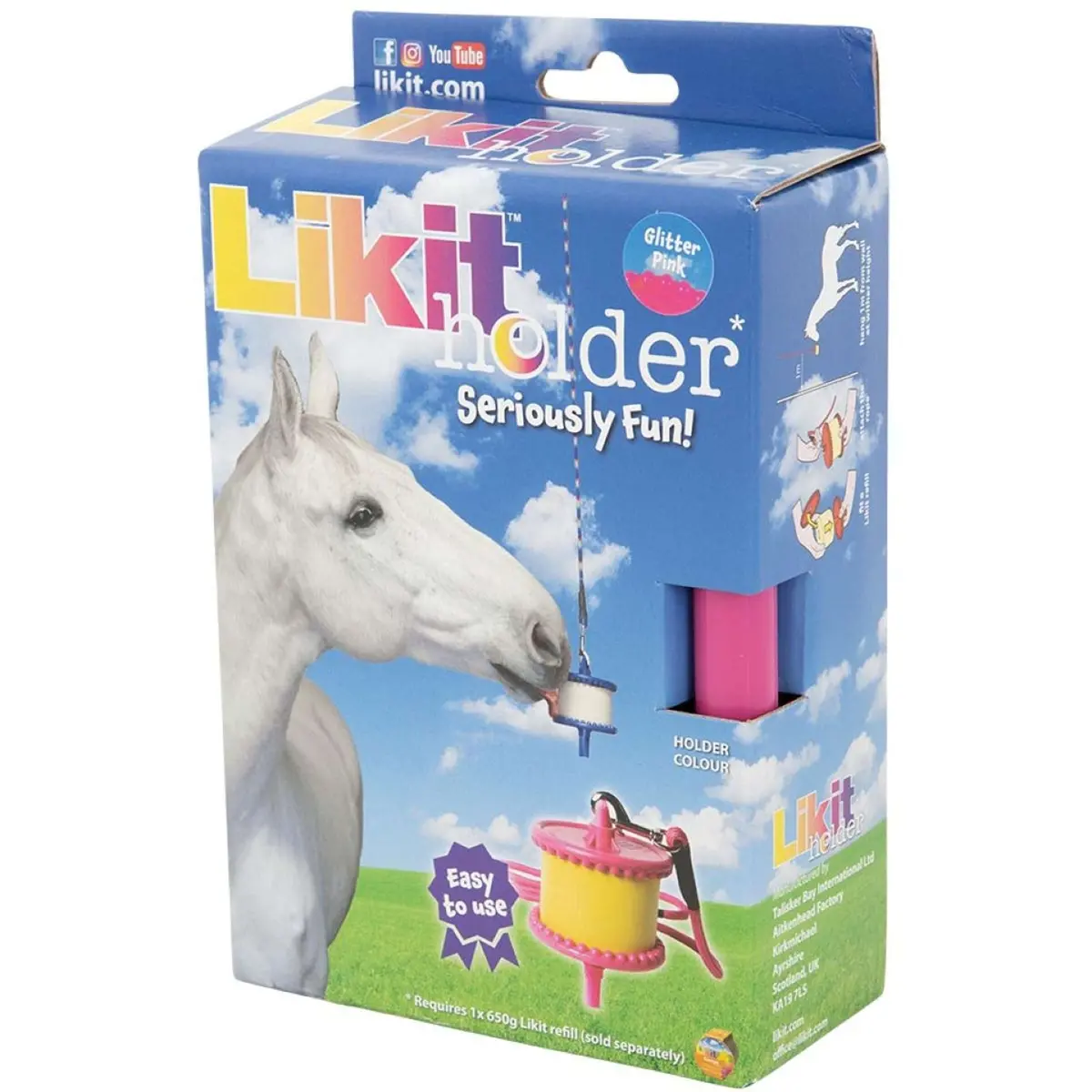 Likit Houder Met Touw Voor Steen Glitter Pink 1