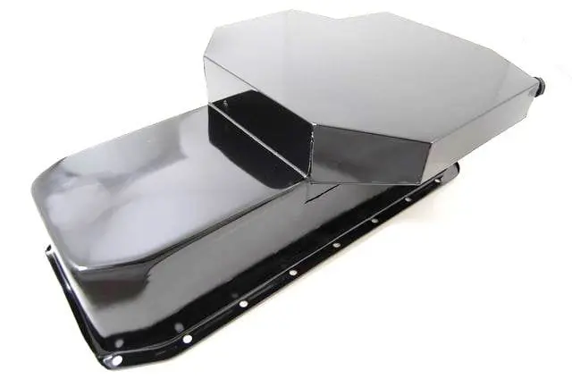 Black Steel Champion-Style Deep-Drop Oil Pan With Multi-Trap Design 1