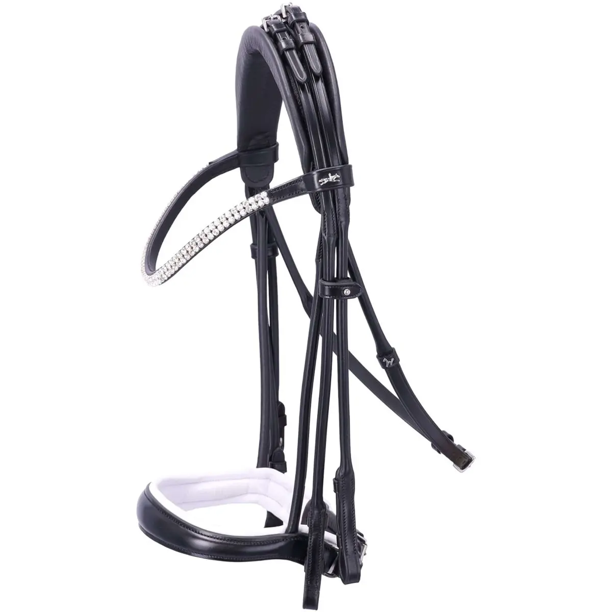 Schockemöhle Stang- En Trenshoofdstel Sp Isabell Werth Bella Rose Zwart/Wit/Zilver 1