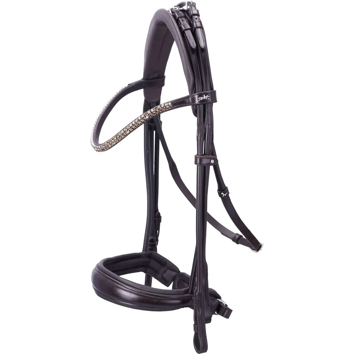 Schockemöhle Stang- En Trenshoofdstel Sp Isabell Werth Bella Rose Espresso/Zilver 1