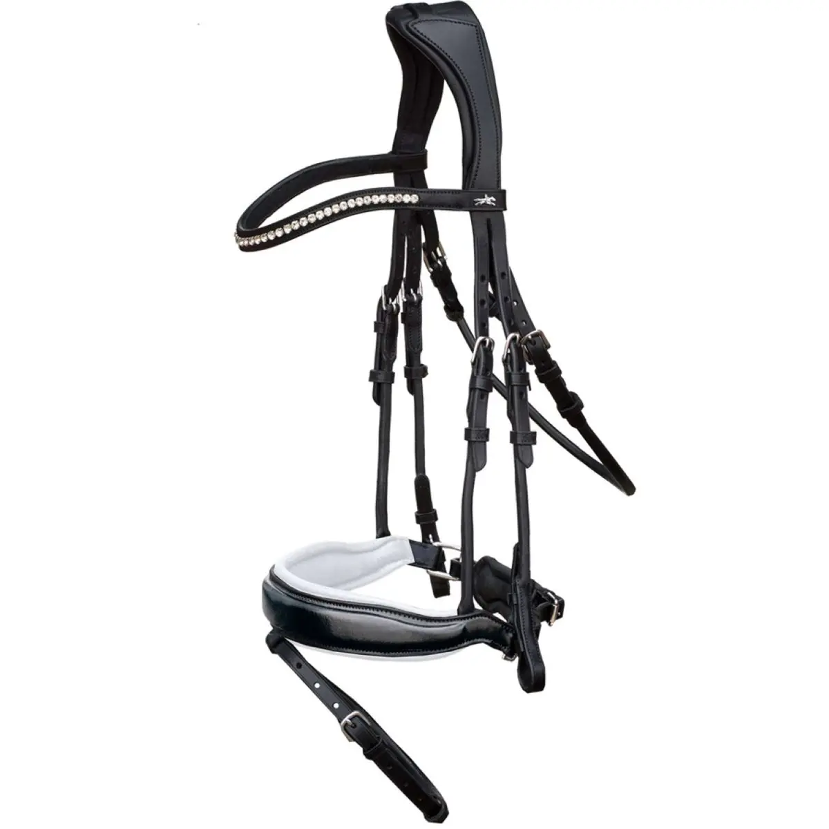 Schockemöhle Hoofdstel Premium Sports Malibu Zwart/Patent/Wit/Zilver 1