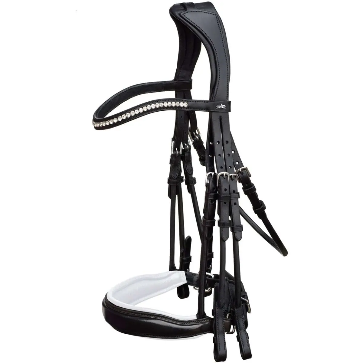 Schockemöhle Stang En Trens Hoofdstel Classic Line Venice Zwart/Patent/Wit/Zilver 1