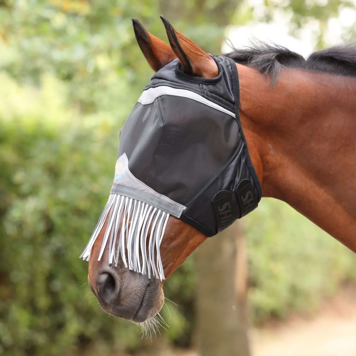 Flyguard Vliegenmasker Pro Fine Mesh Met Ooruitsparing En Neusfranje Jet 1