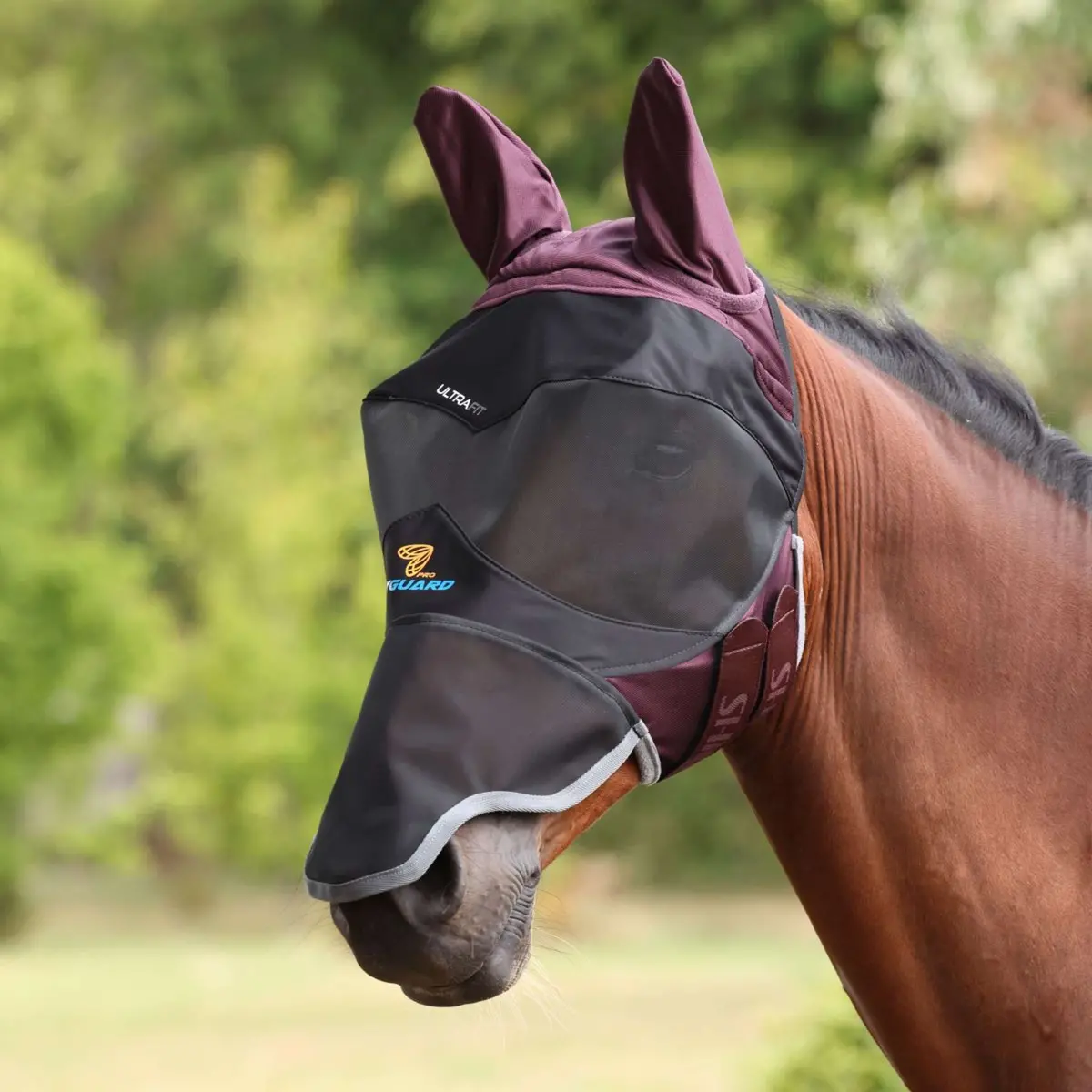 Flyguard Vliegenmasker Pro Deluxe Met Oren En Neus Black Cherry 1