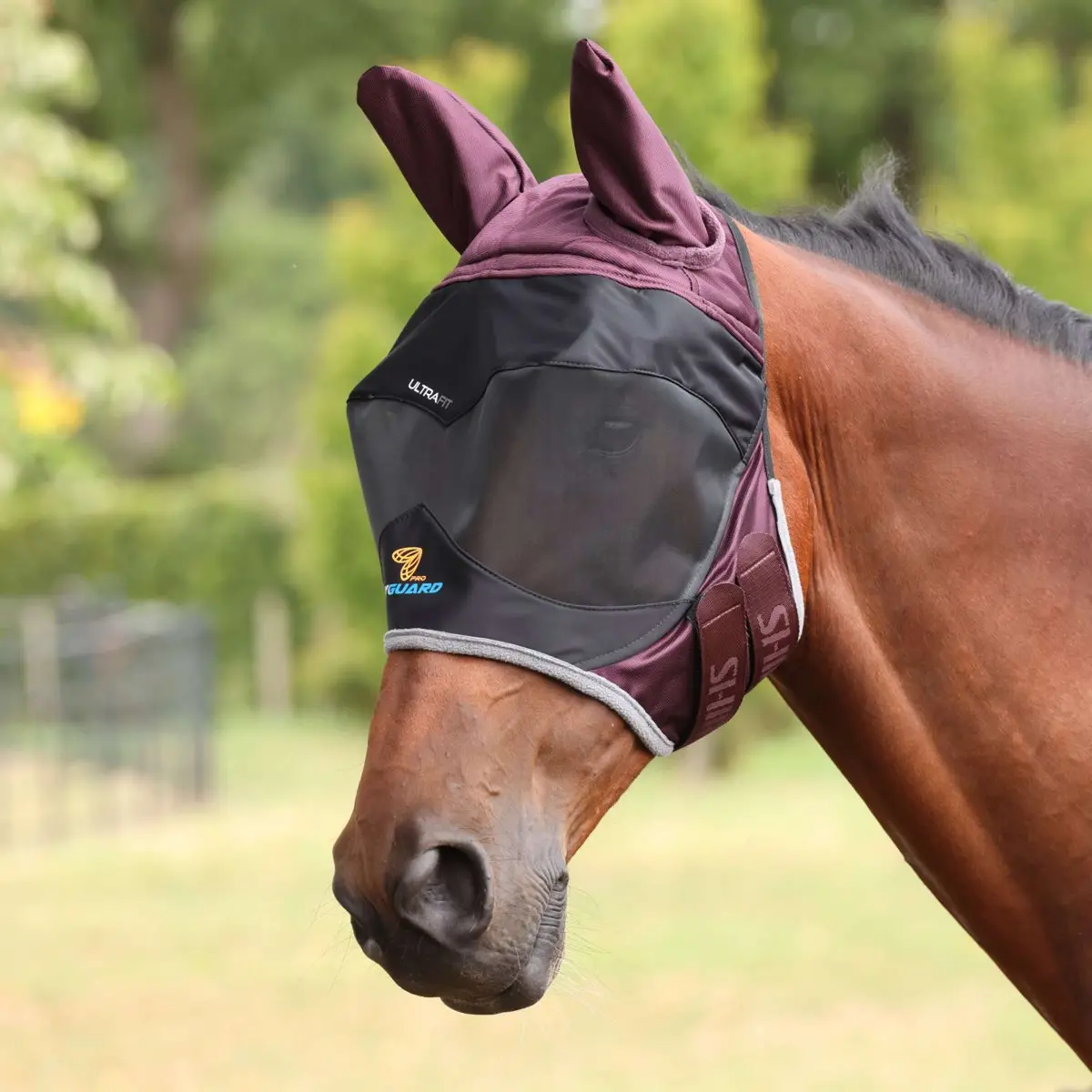 Flyguard Vliegenmasker Pro Deluxe Met Oren Black Cherry 1