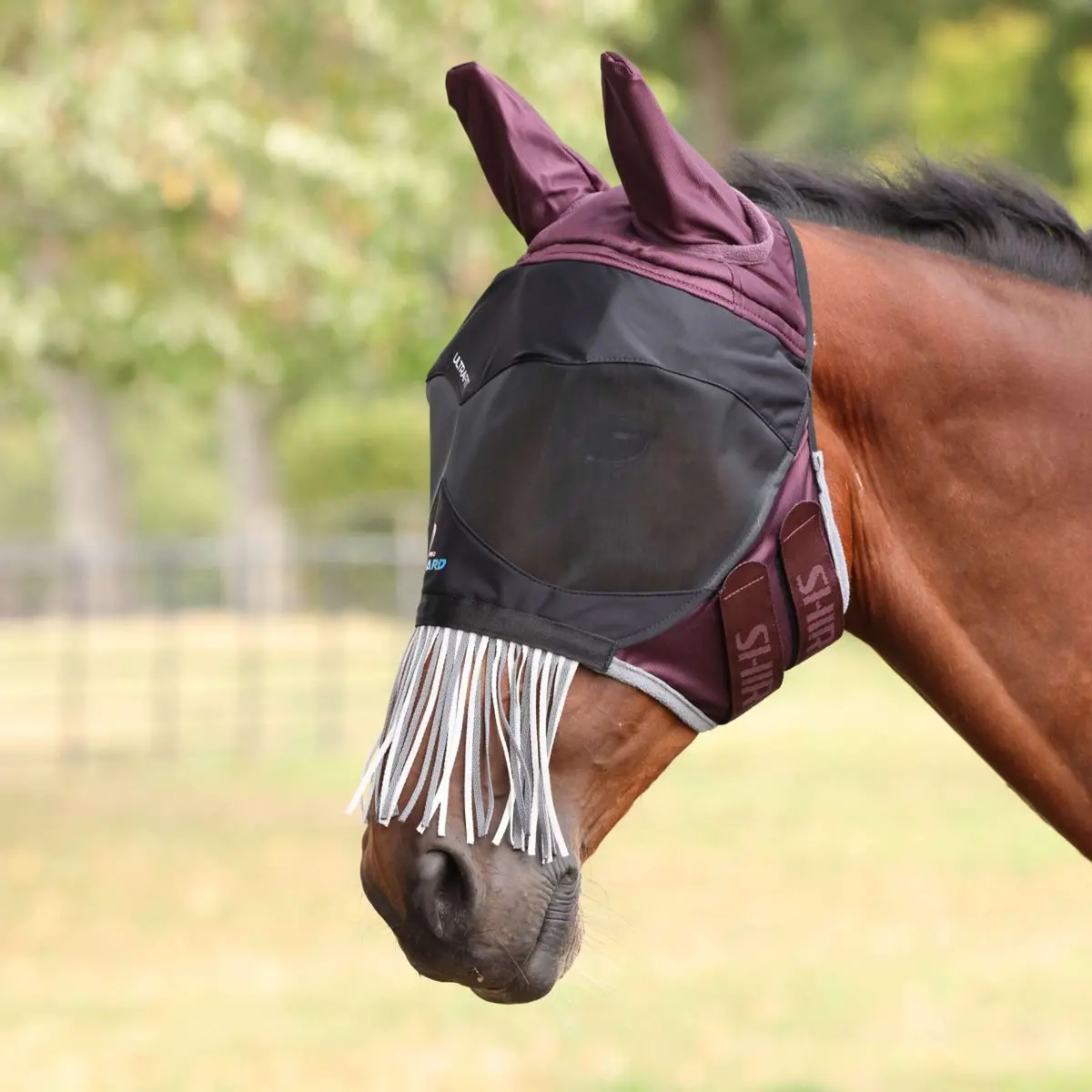 Flyguard Vliegenmasker Pro Deluxe Met Oren En Franjes Black Cherry 1