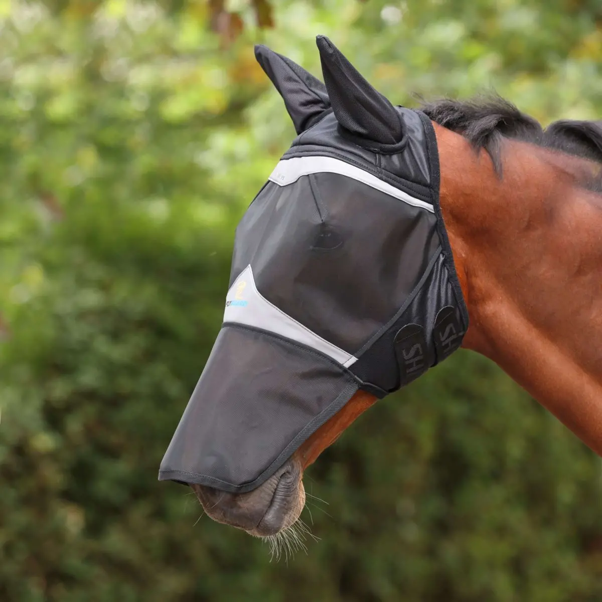 Flyguard Vliegenmasker Pro Fine Mesh Met Oren En Neusflap Jet 1