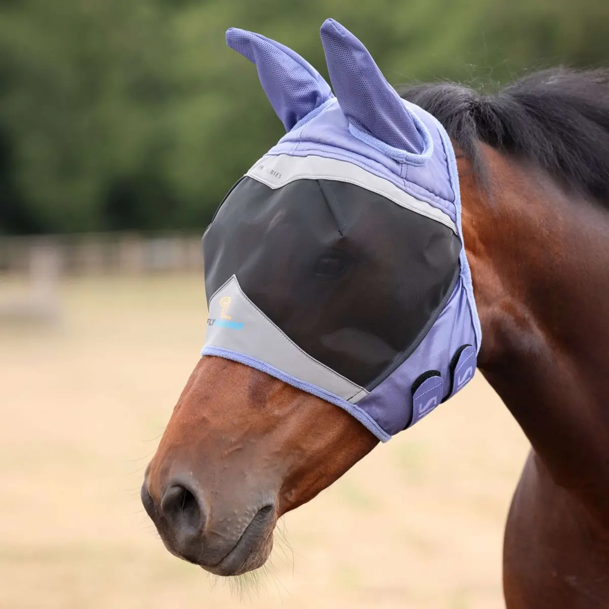 Flyguard Vliegenmasker Pro Fine Mesh Met Oren Sky 1