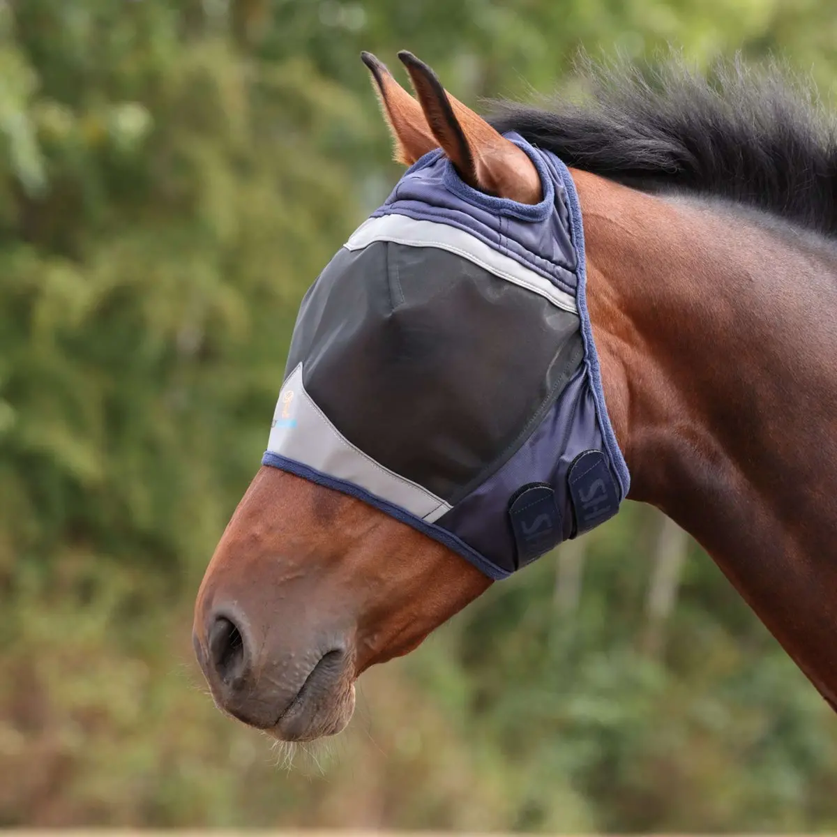 Flyguard Vliegenmasker Pro Fine Mesh Met Ooruitsparing Navy 1