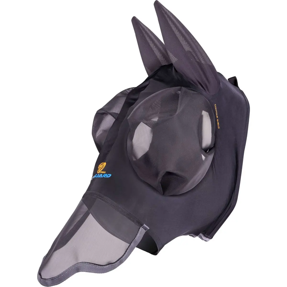 Shires Vliegenmasker Stretch Met Neus Jet Zwart 1