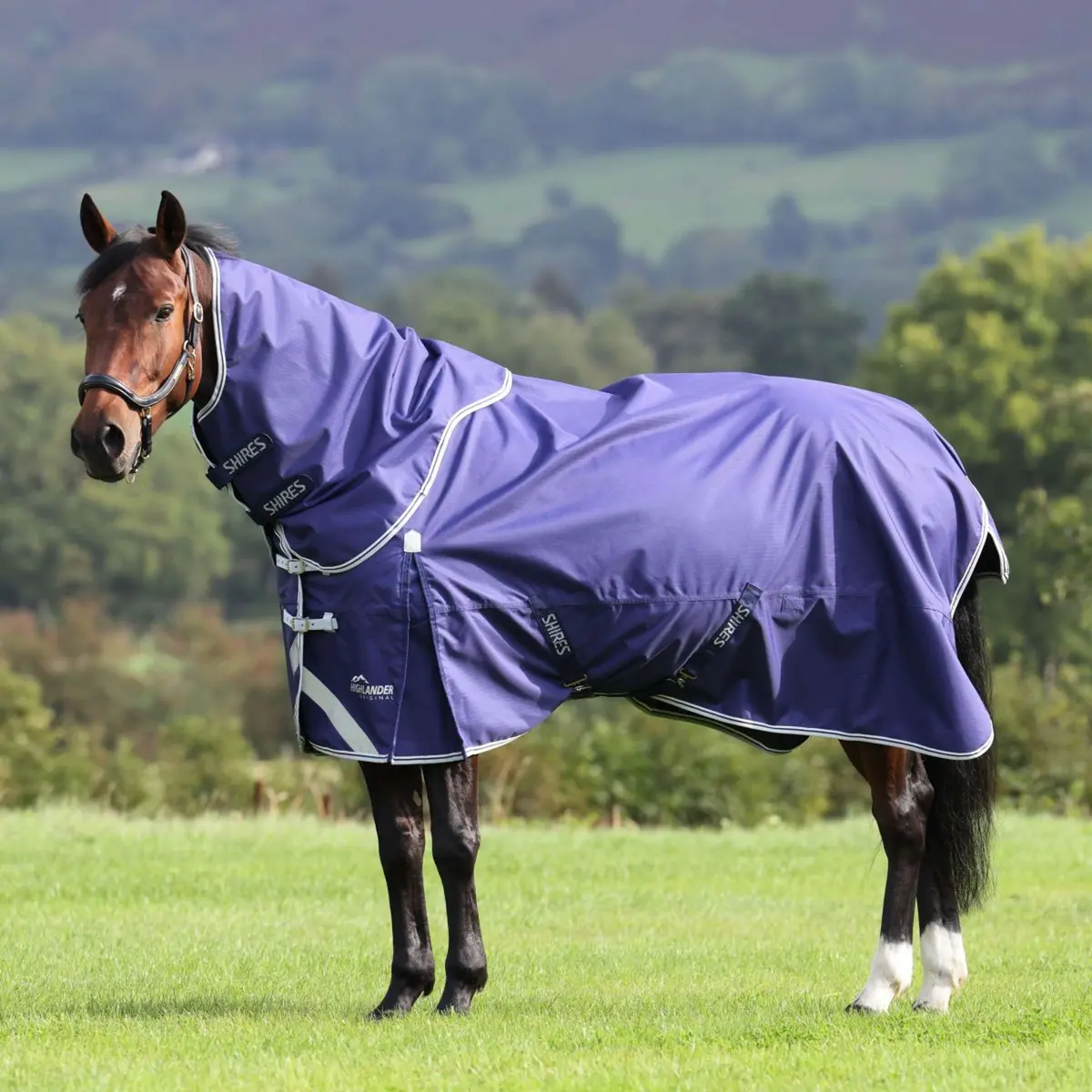 Shires Regendeken Original Lite Turnout Met Hals Navy 1