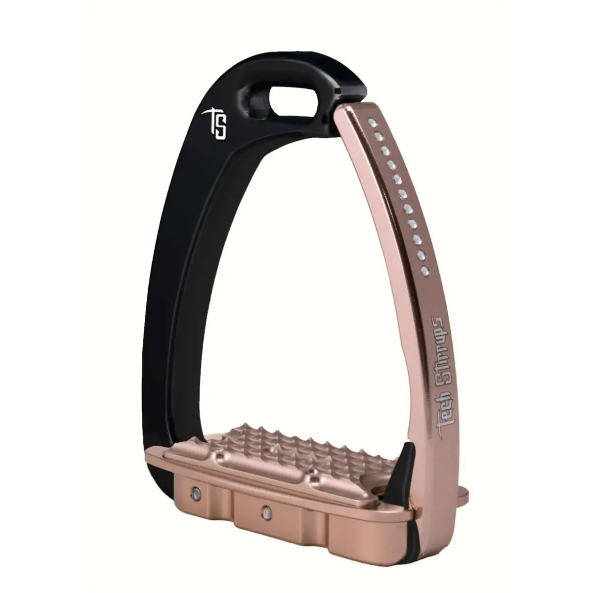 Tech Stirrups Stijgbeugels Venice Swarovski Kind Zwart/Rosegoud 1