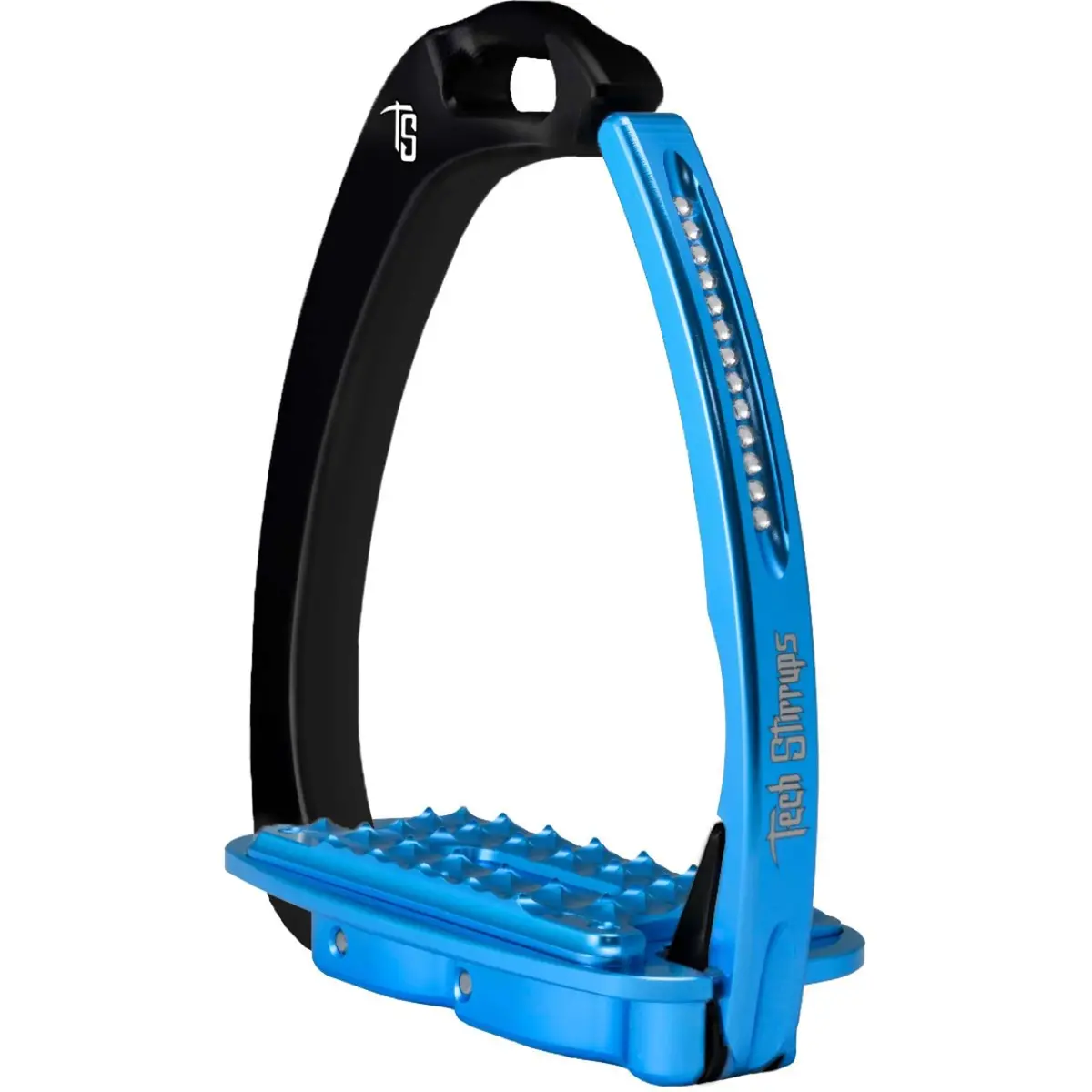 Tech Stirrups Stijgbeugels Venice Sloped Evo Swarovski Zwart/Blauw 1