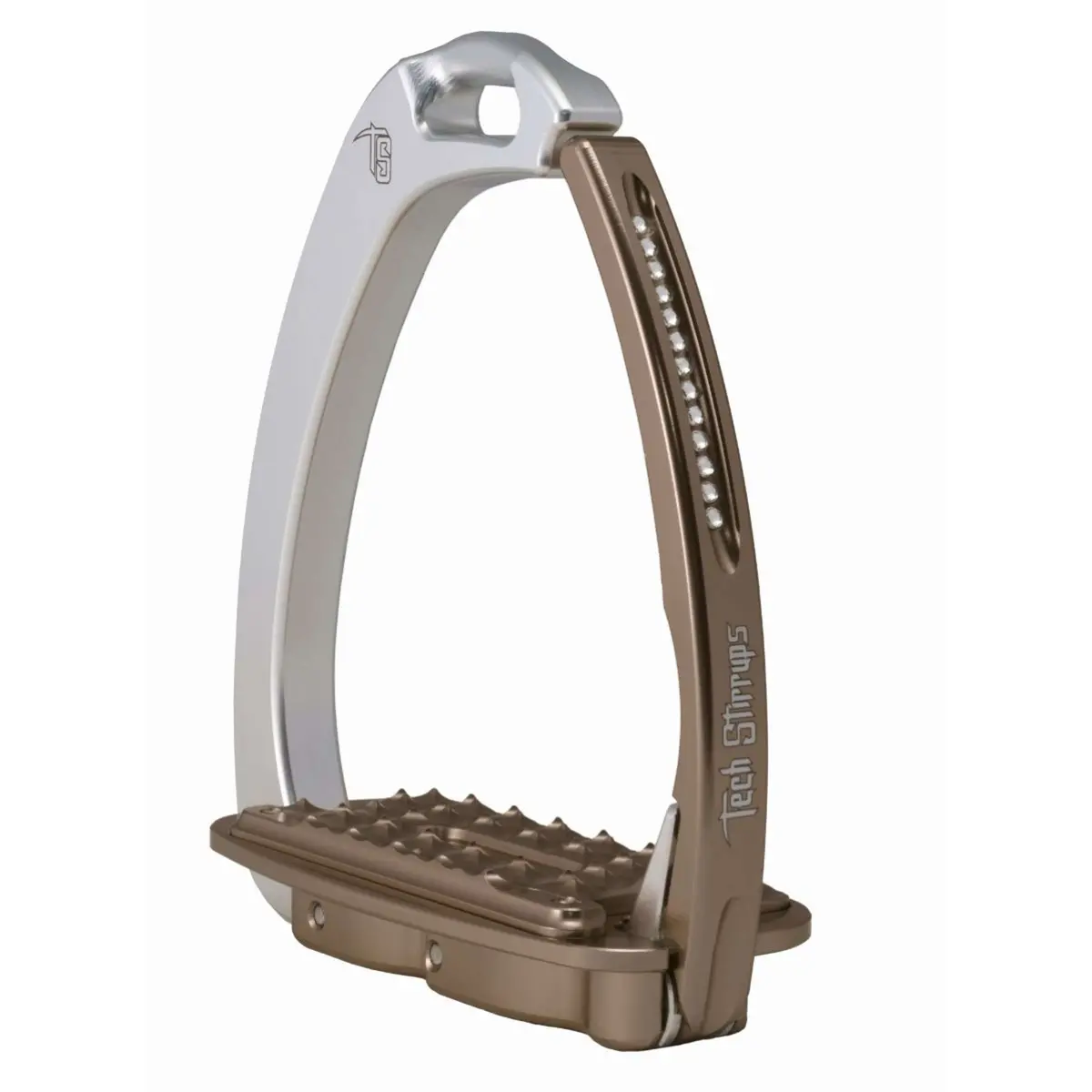 Tech Stirrups Stijgbeugels Venice Sloped Evo Swarovski Zilver/Bruin 1
