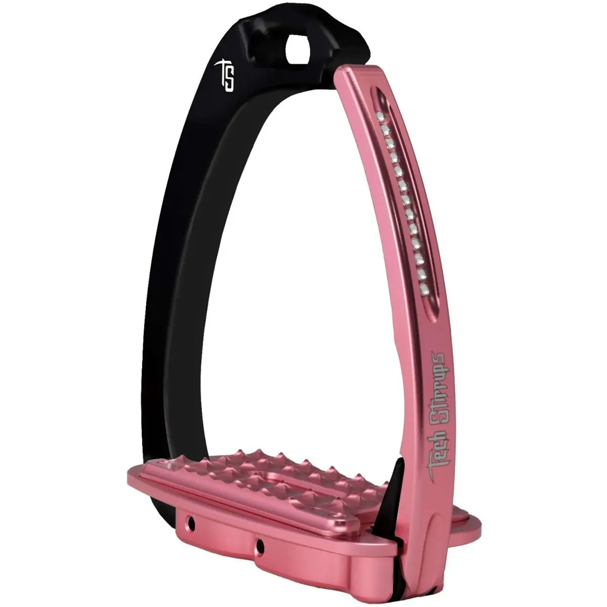 Tech Stirrups Stijgbeugels Venice Sloped Evo Swarovski Zwart/Roze 1