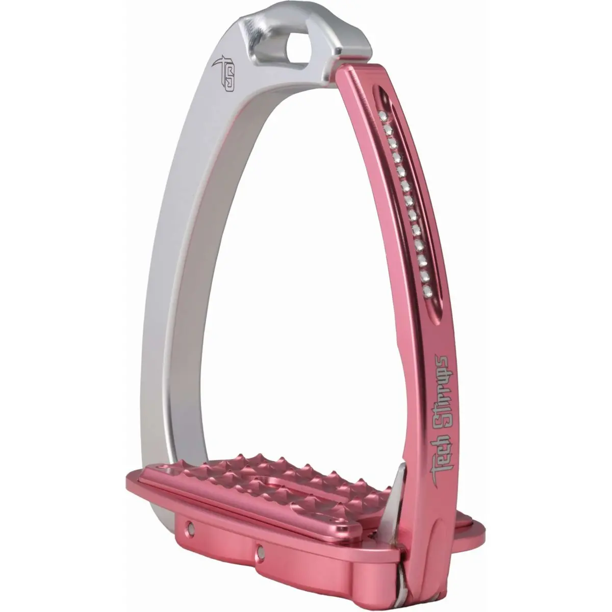 Tech Stirrups Stijgbeugels Venice Sloped Evo Swarovski Zilver/Roze 1