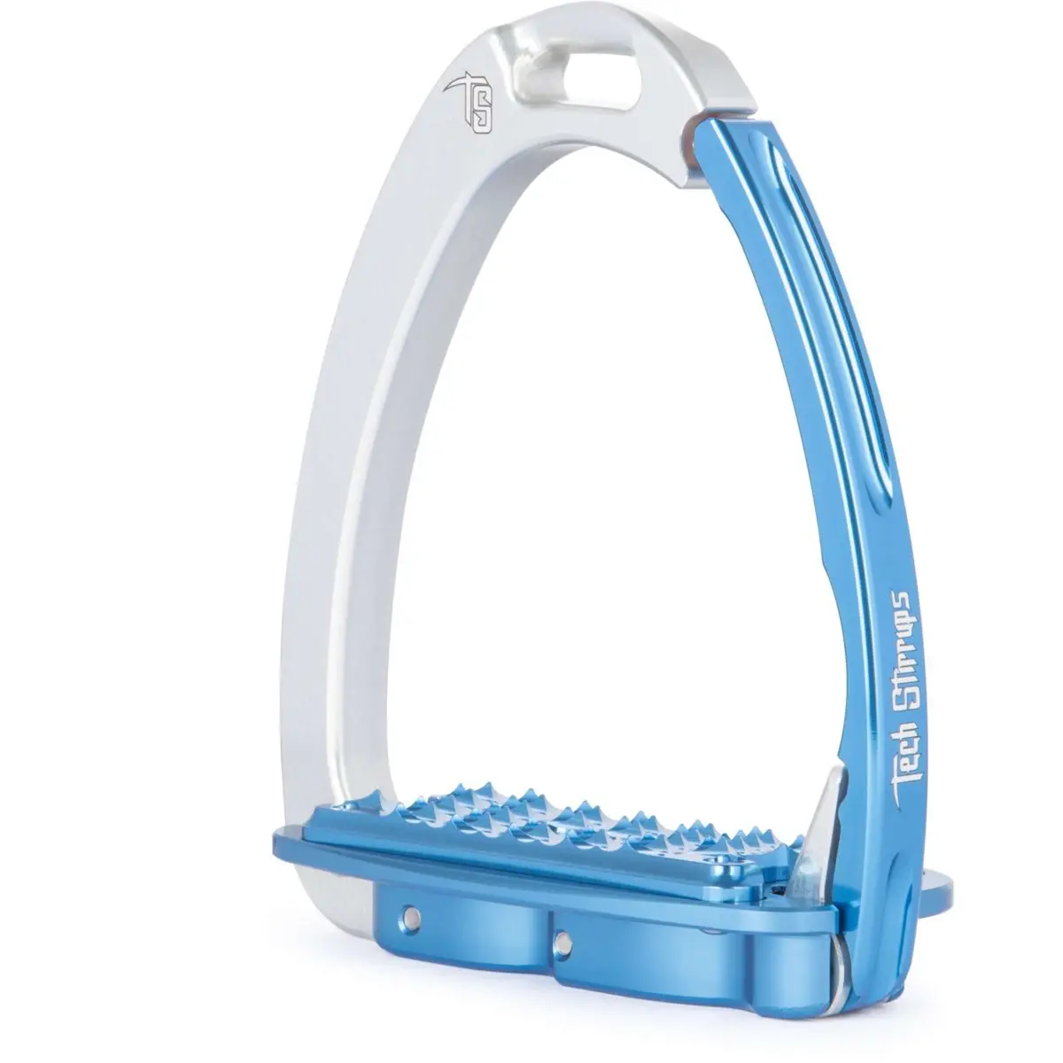 Tech Stirrups Stijgbeugels Venice Sloped Evo Zilver/Blauw 1