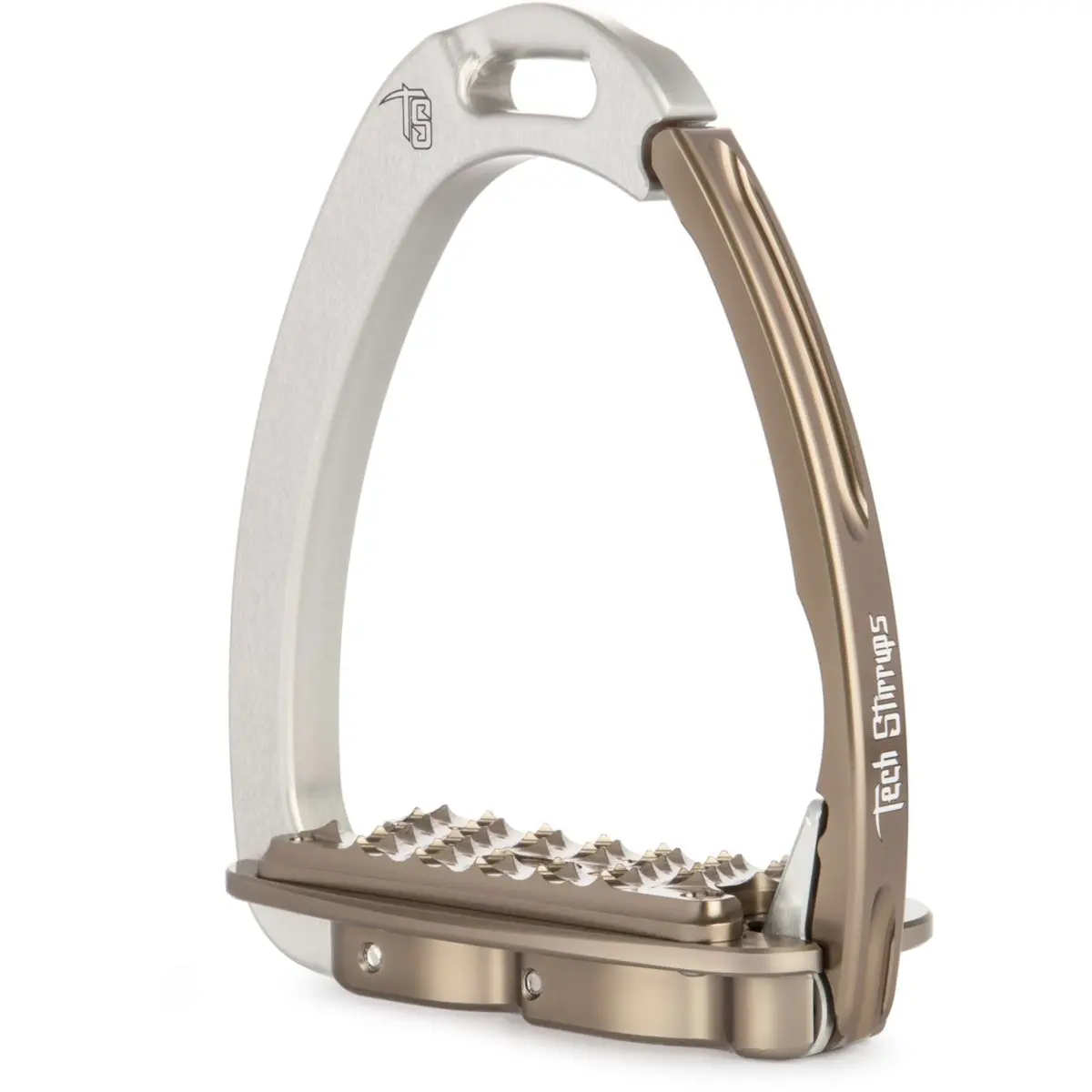 Tech Stirrups Stijgbeugels Venice Sloped Evo Zilver/Bruin 1