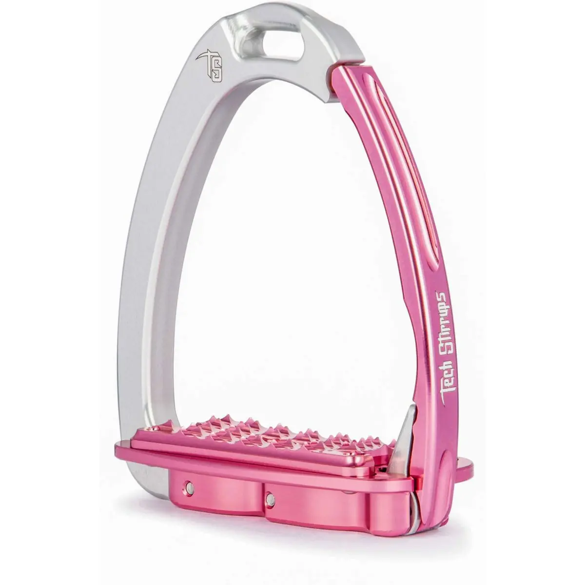 Tech Stirrups Stijgbeugels Venice Sloped Evo Zilver/Roze 1