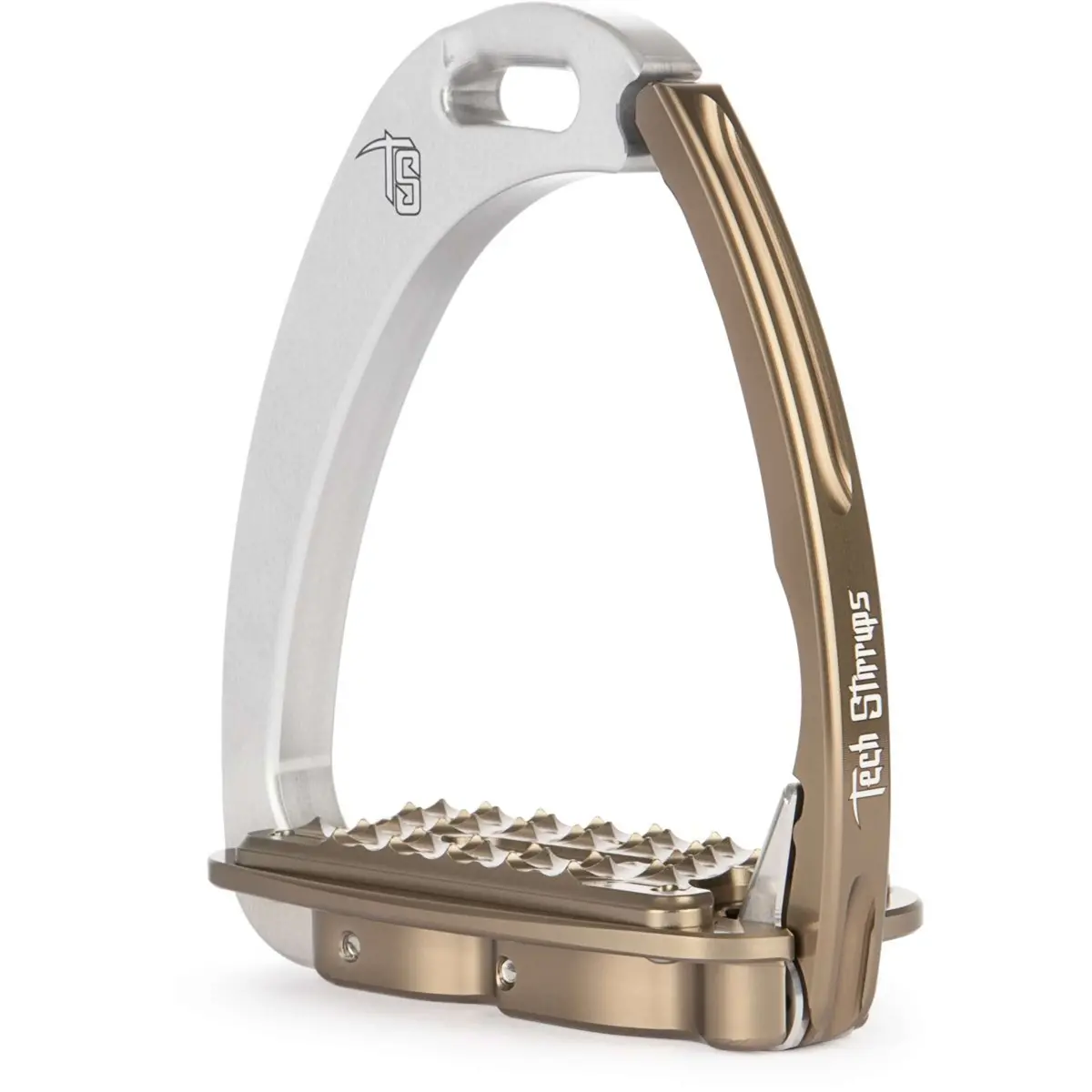 Tech Stirrups Stijgbeugels Venice Sloped M Zilver/Bruin 1