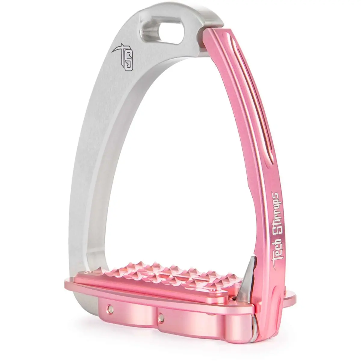 Tech Stirrups Stijgbeugels Venice Sloped M Zilver/Roze 1