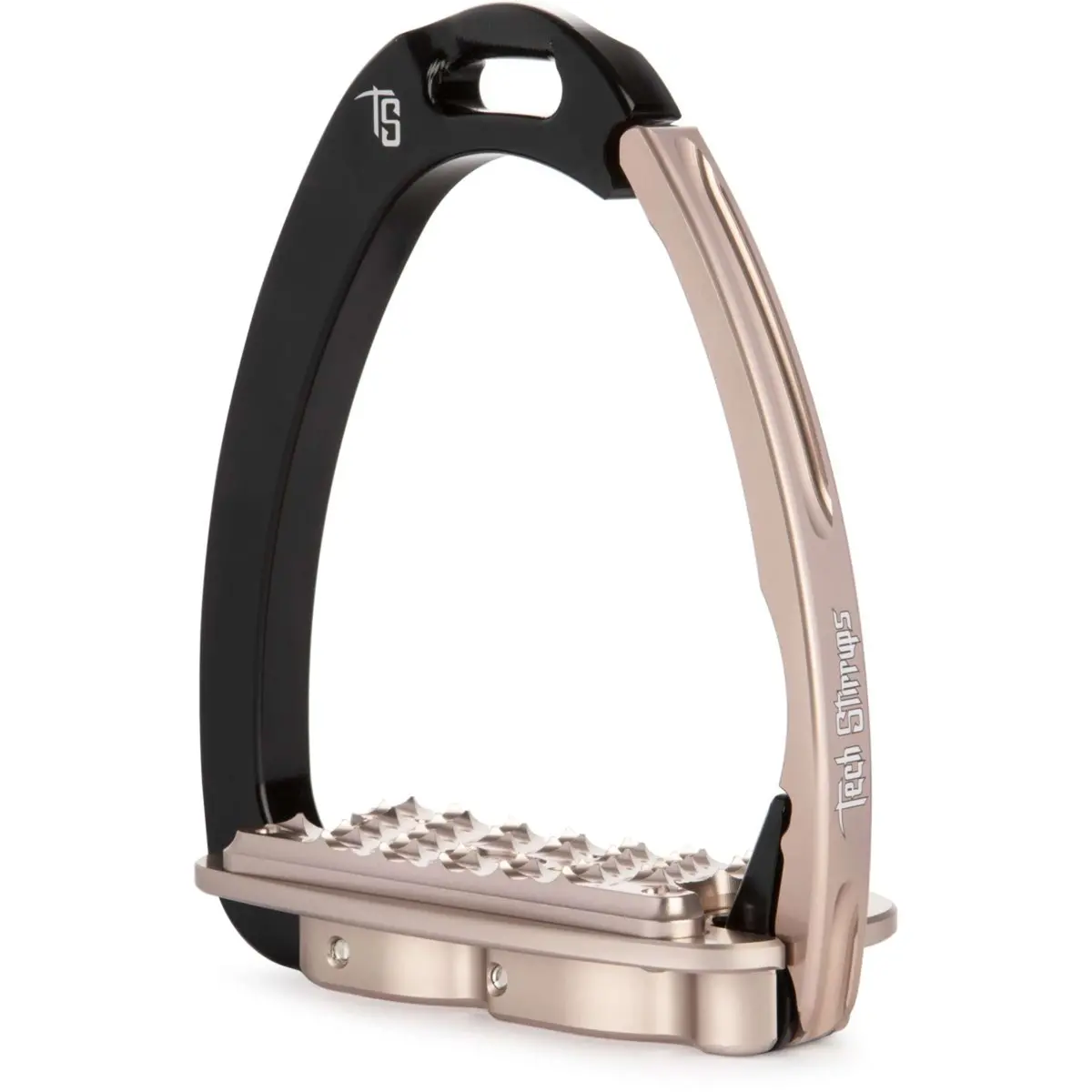 Tech Stirrups Stijgbeugels Venice Sloped Evo Zwart/Rosegold 1