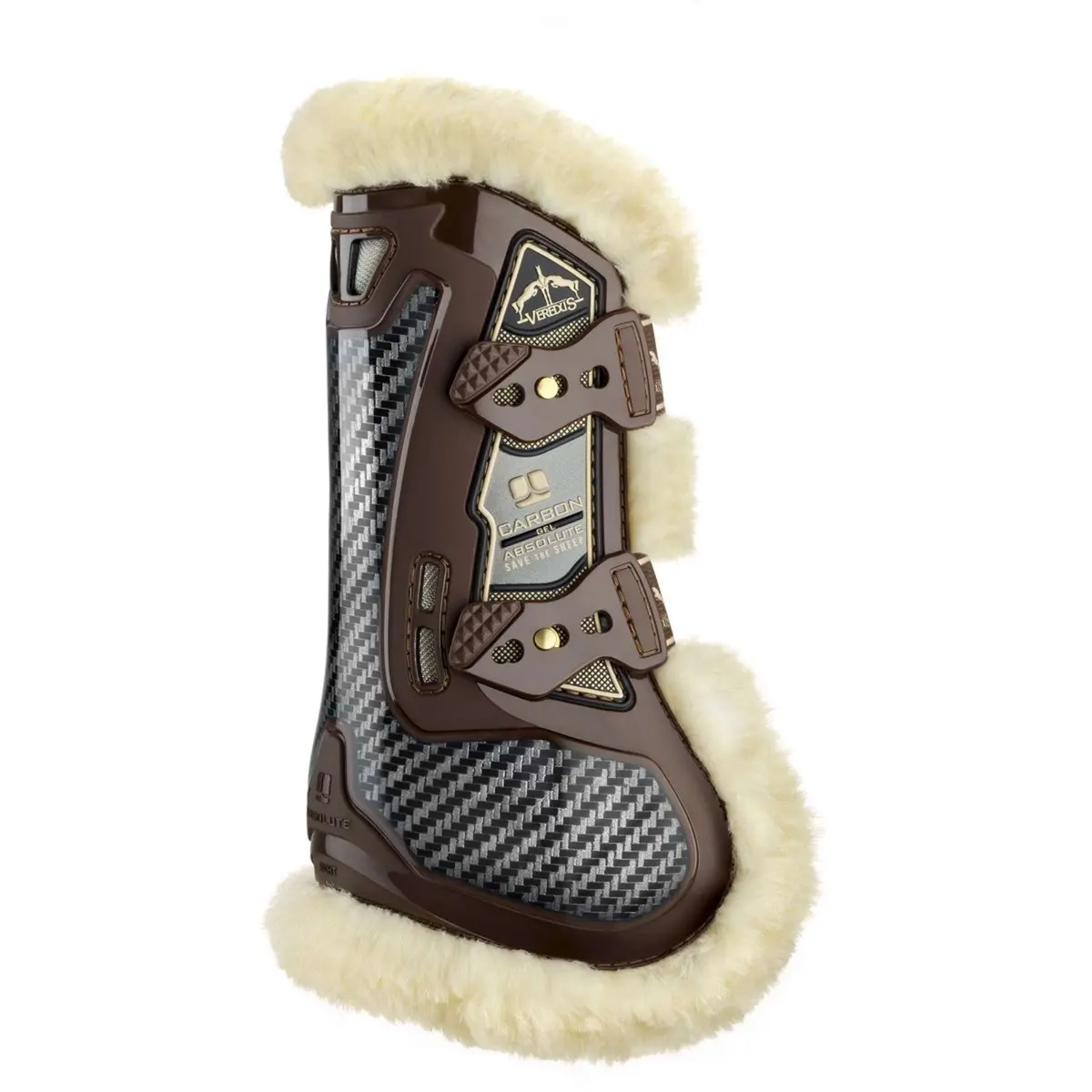 Veredus Peesbeschermers Carbon Gel Absolute Save The Sheep Front Bruin 1
