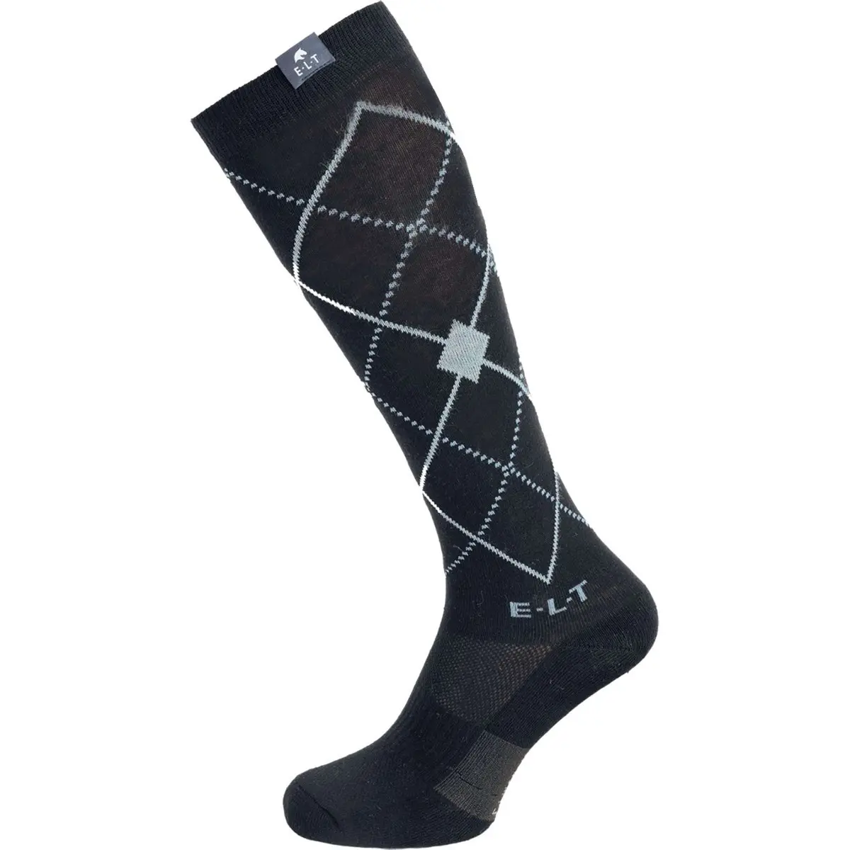 Elt Rijsokken Argyle Zwart/Blauw 1