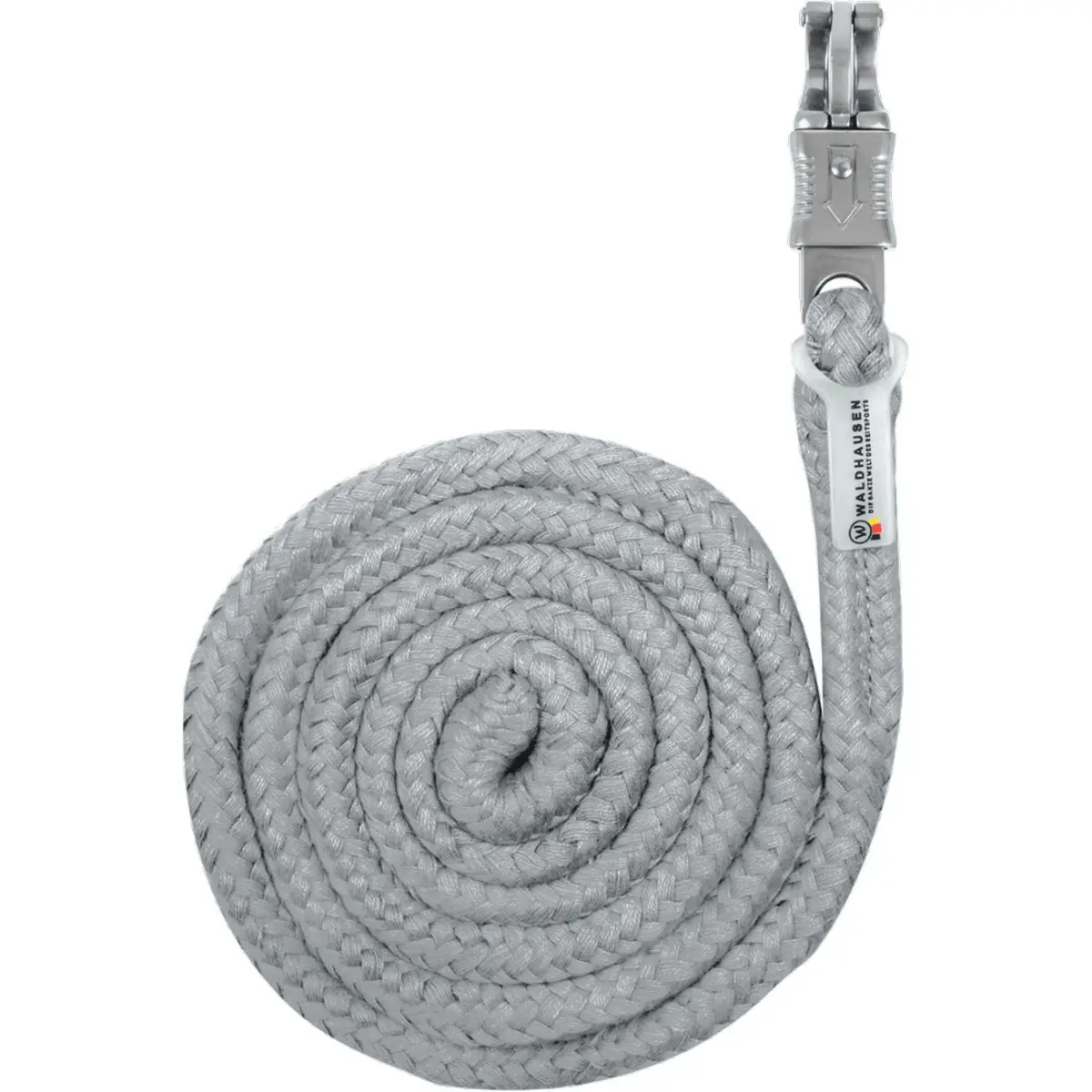 Waldhausen Halstertouw Plus Met Paniekhaak Chrome Grey 1