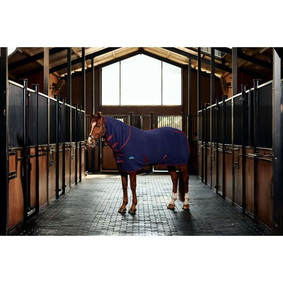 Weatherbeeta Fleecedeken Anti-Static Cooler Combo Neck Navy/Burgundy 1