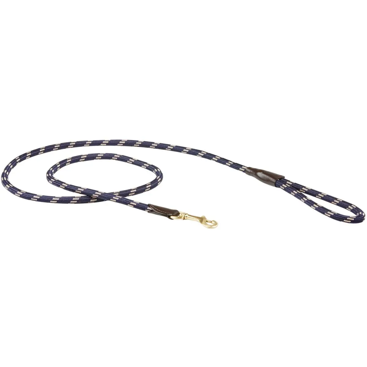 Weatherbeeta Dog Lead Rope Leather Navy/Brown 1