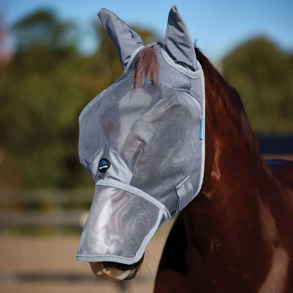 Weatherbeeta Vliegenmasker Comfitec Durable Met Oren En Neus Grijs 1