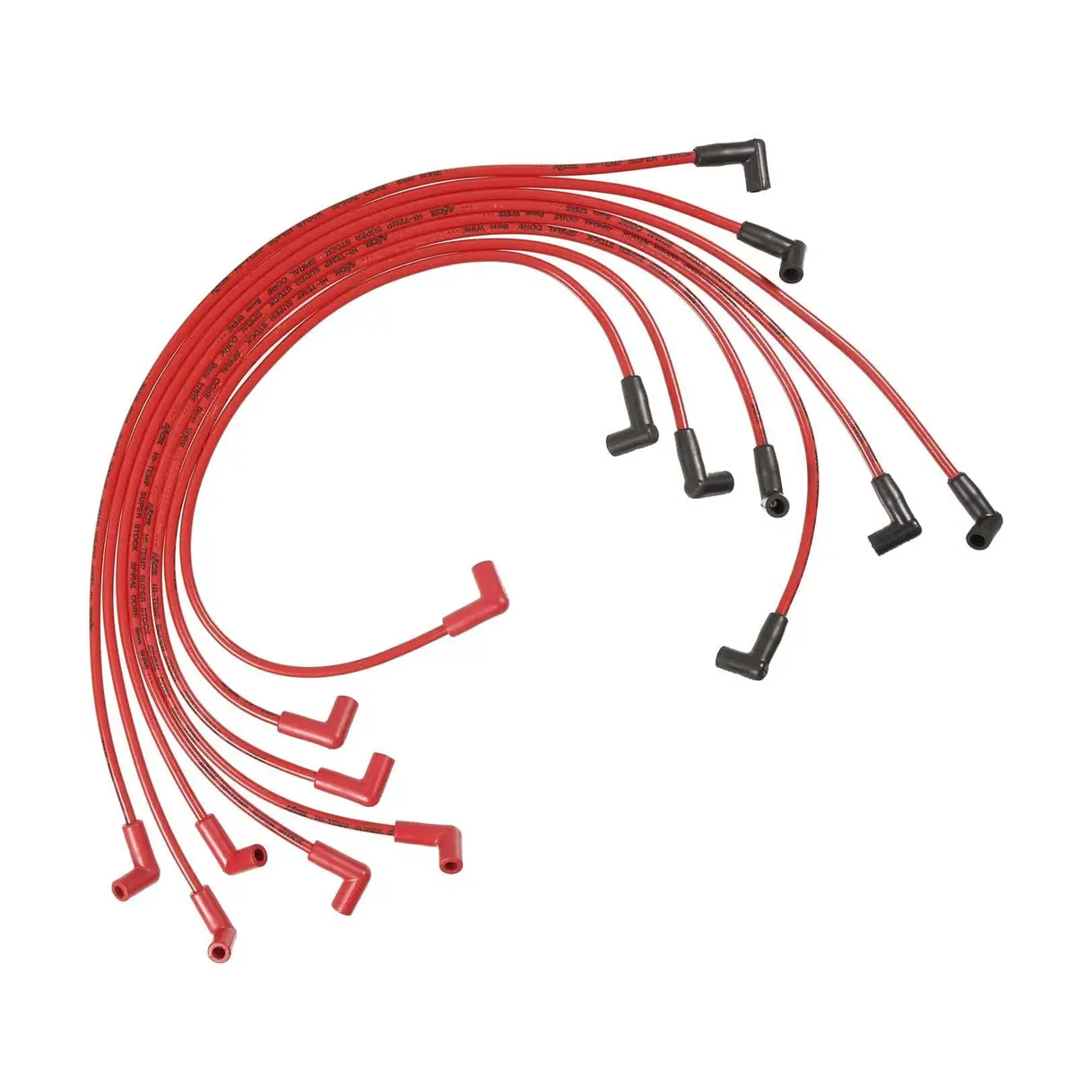 Accel 5148R Superstock 5000-Series Spark Plug Wire Set – Red Silicone Jacket 1