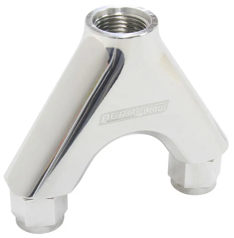 Af939-08-10P Billet Y-Block Adapter With Female Flare Fitting 1