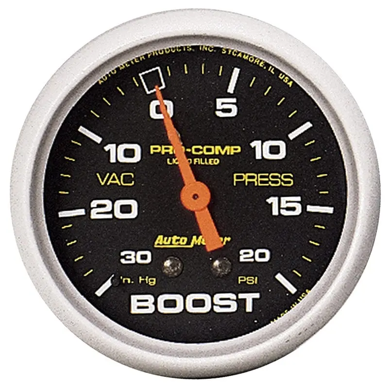 Pro Comp Boost/Vacuum Gauge – Analog Dial, 3-3/8" (Au5401) 1