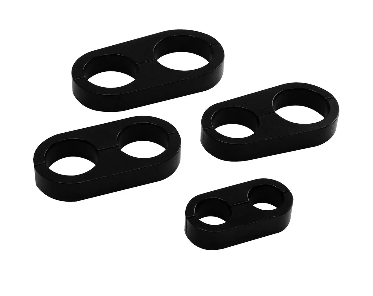 Billet Specialties Blk68225 Black Anodized Hose Separators 1