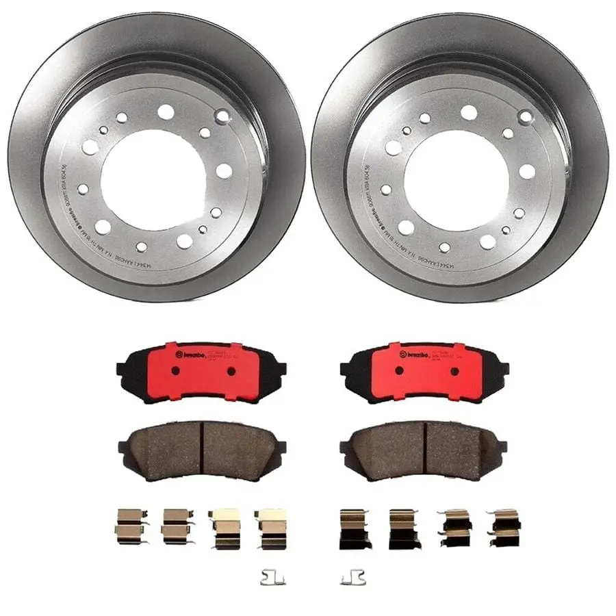 Brembo Kt00496 Complete Disc Brake Pad & Rotor Kit – Front Axle Package 1