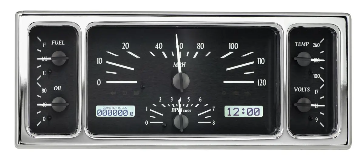 Dakota Digital Vhx-35F-K-W Direct-Fit Analog Gauge System 1
