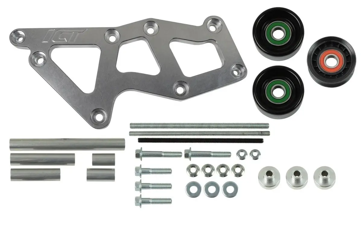 Ict Billet 551790 Idler Pulley Relocation Bracket Kit 1