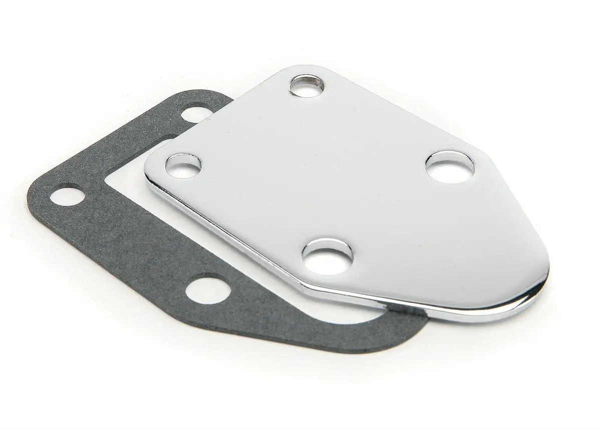 Mr. Gasket 1515 Chrome Fuel Pump Block-Off Plate 1