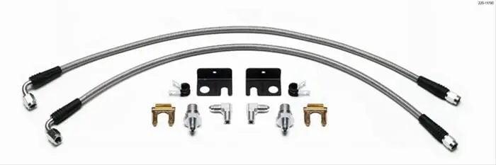 Wilwood 220-11790 Brake Flexline Installation Kit With Stainless Lines 1